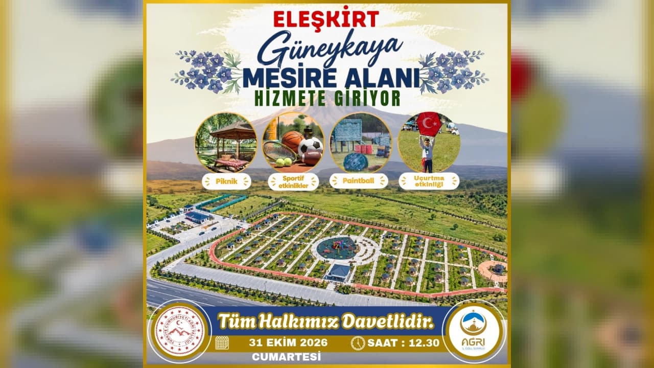 Ağrı'da Güneykaya Mesire Alanı açılış programı hava muhalefetiyle ertelendi