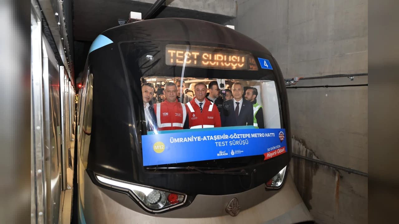 Ümraniye-Ataşehir-Göztepe metro hattında test sürüşü yapıldı
