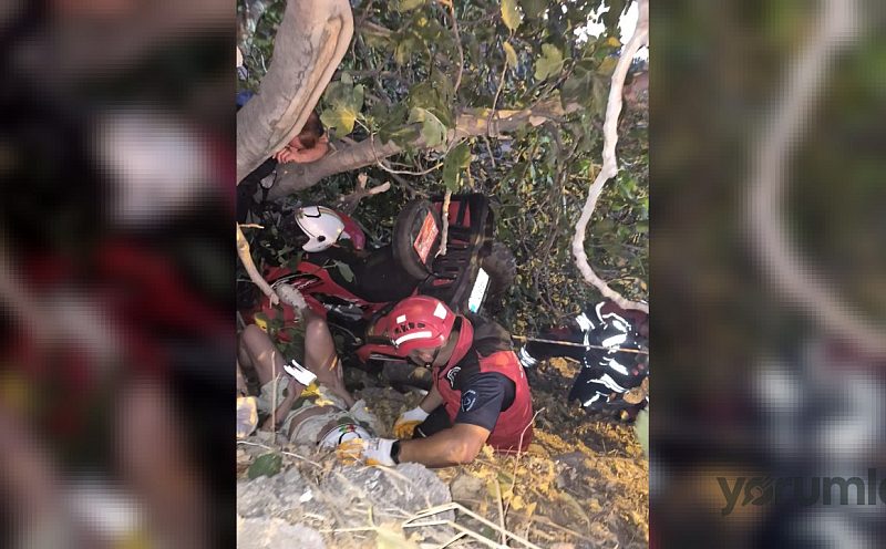 Ayvalık’ta ATV şarampole uçtu: 2 kişi yaralandı