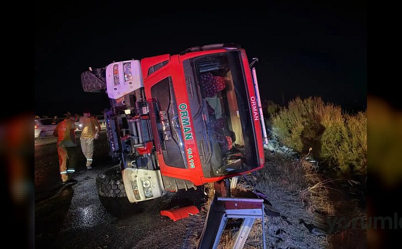 Bursa Orman Bölge Müdürlüğü arazözü Balıkesir’de devrildi: 5 yaralı