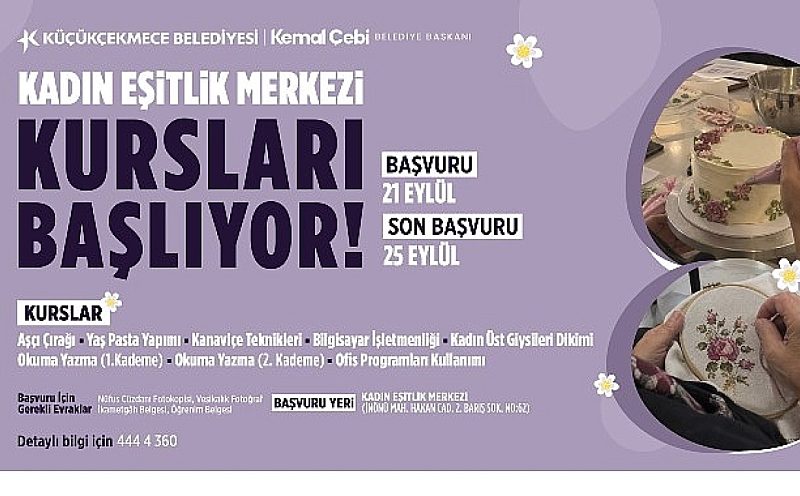 Küçükçekmece Belediyesi Kadın Eşitlik Merkezi Kurs Başvuruları Başladı