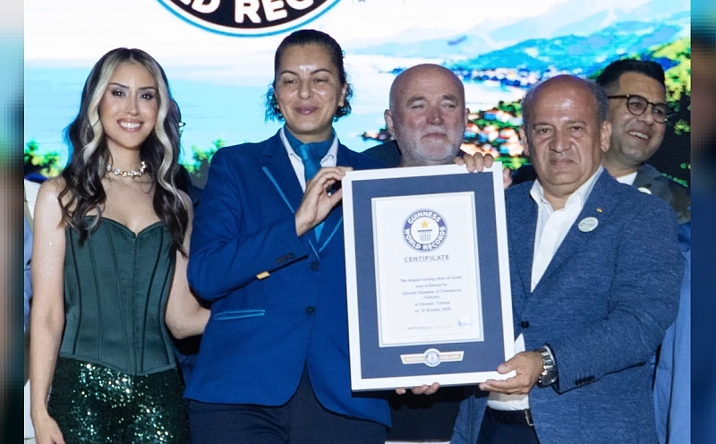 Edremit'teki zeytinyağı tadım etkinliğinde Guinness rekoru kırıldı