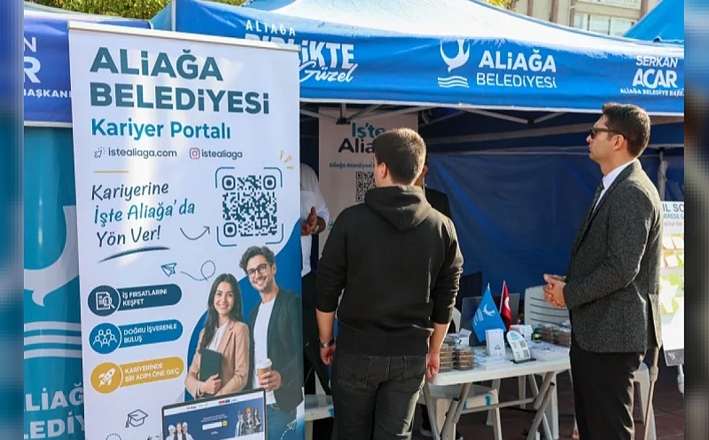 İZMİR ALİAĞA'DA DÜZENLENEN KARİYER VE İŞ FUARI'NA 45 FİRMA KATILDI