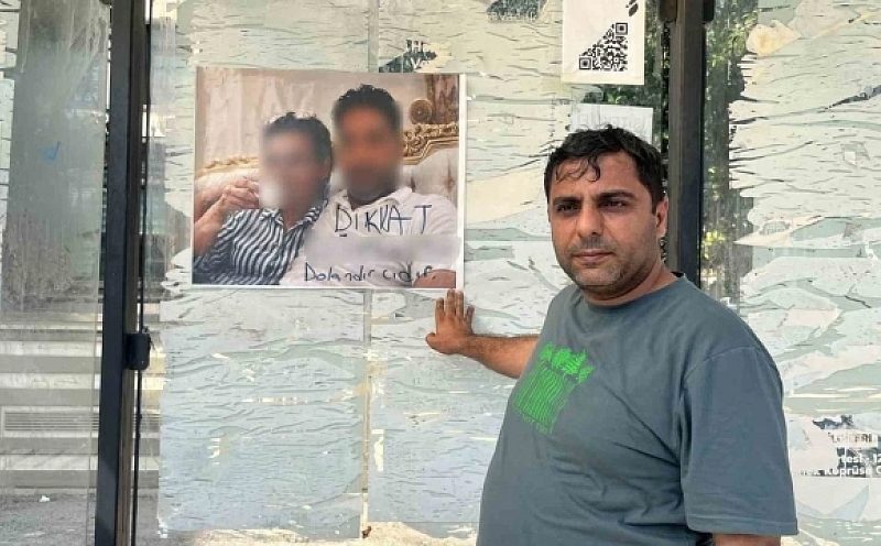 Adana’da otobüs durağında ilginç ilan: "Dikkat dolandırıcıdır" yazılı fotoğraf görenleri şaşırttı!