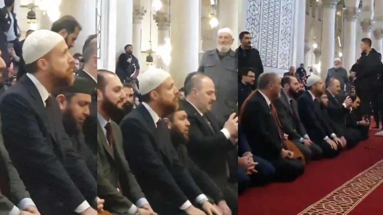 Cumhurbaşkanı Erdoğan'ın Oğlu Bilal Erdoğan, Şam'daki Emevi Camii'nde Cuma Namazı Kıldı
