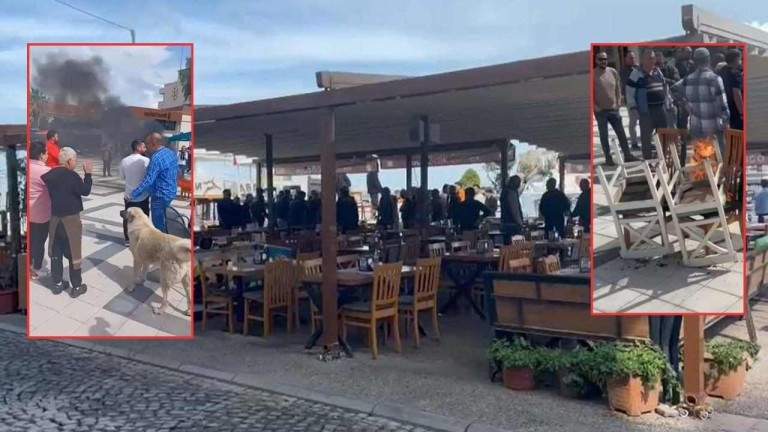 Foça'da Esnaf İsyanı: Masa ve Sandalyeler Ateşe Verildi, İşletmeler Kapanıyor