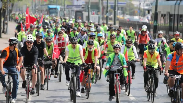 Gazze’ye Destek: Bisiklet Turu ile Dayanışma Mesajı Verildi