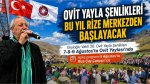 Ovit Yayla Şenlikleri Bu Yıl 26. Kez Rize'de Gerçekleşecek