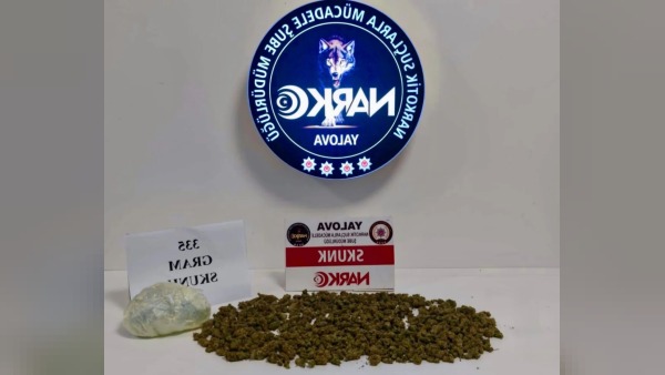 Yalova’da 335 gram uyuşturucu ele geçirildi, 2 şüpheliden biri tutuklandı