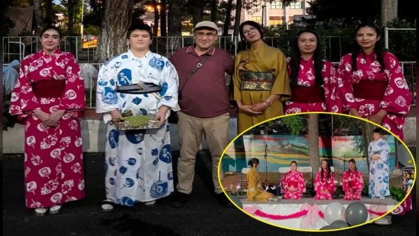 Burdur Lisesi 24 Haziran mezuniyetinde Japonca seçmeli öğrencilerinden özel çay seremonisi gösterisi