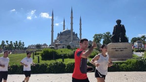 Edirne’de Selimiye Camisi’nin UNESCO yıl dönümünde 50 sporcunun 15 tur koşusu