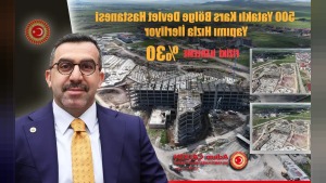 Kars’taki yeni hastane inşaatında fiziki gerçekleşme yüzde 30’a ulaştı, 739 izolatör montajı tamamlandı