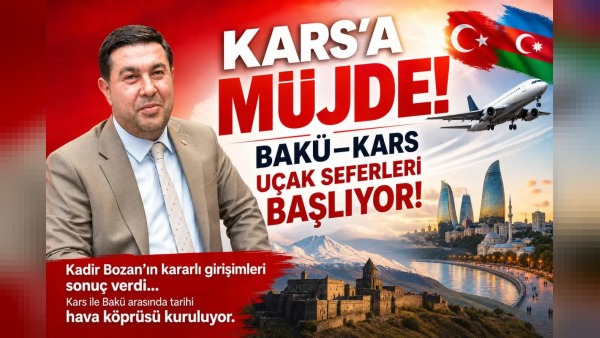 30 Temmuz’da Bakü–Kars uçuşları başlıyor: Haftada 2 gün sefer