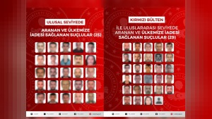 54 aranan suçlu yurt dışından getirildi: kırmızı bültenle 29, ulusal 25