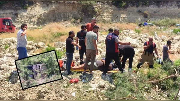 Hatay’da kamyonun direksiyon kontrolü kayboldu: sürücü yaralandı