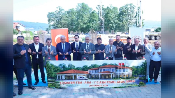 Düzce Cumayeri’nde 1.425 m² kapalı Entegre Sağlık Tesisi temeli atıldı