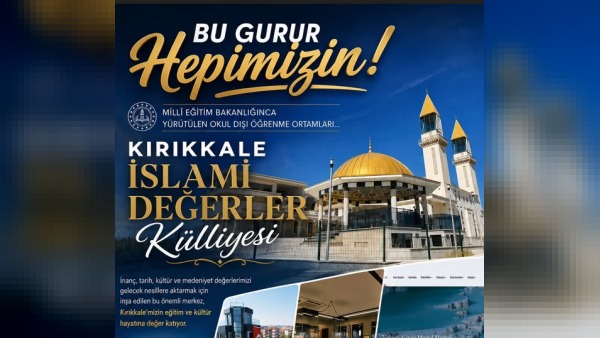 İslami Değerler Külliyesi MEB’in okul dışı öğrenme listesinde: “Bu gurur hepimizin”