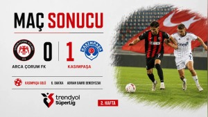 Kasımpaşa, Arca Çorum FK’yı 1-0 yenerek deplasmandan 3 puan aldı