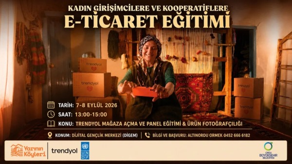 Ordu’da kadın girişimcilere e-ticaret eğitimi: 7-8 Eylül