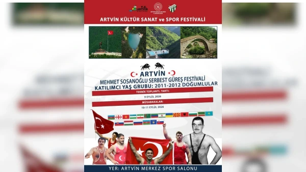 Artvin Mehmet Sosanoğlu 14-15 yaş serbest güreş turnuvası 10-11 Eylül’de