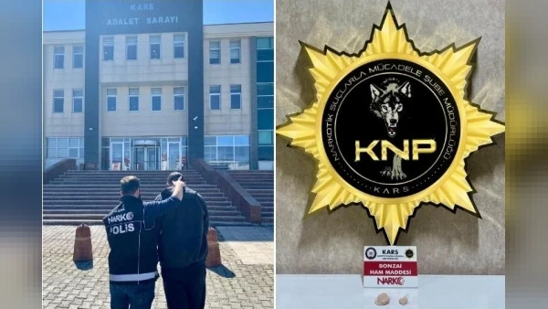 Kars’ta 30,81 gram bonzai hammaddesi ele geçirildi