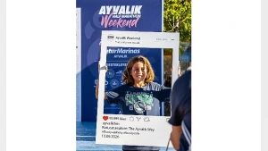Ayvalık Kurtuluş Yarı Maratonu'nda Miniklerden Sıfır Atık Mavi Koşusu