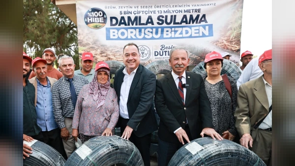 Manisa Büyükşehir Belediyesi'nden Salihli'de Üreticilere 1,2 Milyon Metre Damlama Sulama Desteği