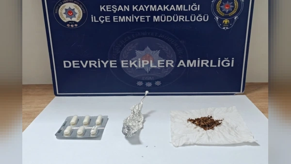 Keşan'da Nefes Kesen Narkotik Denetimi: Sokak Üzerinde Uyuşturucu ile Yakalandılar