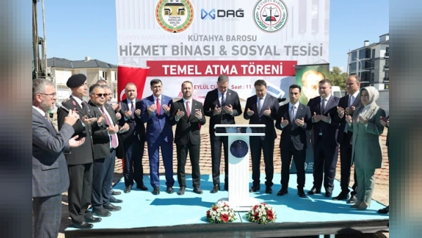 Kütahya Barosu Yeni Hizmet Binası ve Sosyal Tesisi İçin Temel Atıldı