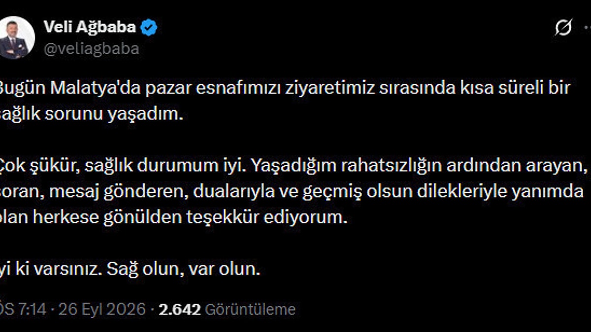 Veli Ağbaba ilk açıklama