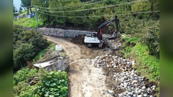 Ordu Fatsa'da Yol Güvenliğine Taş Duvar Kalkanı: 110 Metrelik İmalat Tamamlandı