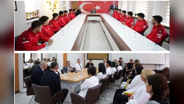 Bakan Tekin'den Dünya Şampiyonu Voleybolculara Ziyaret ve Tebrik