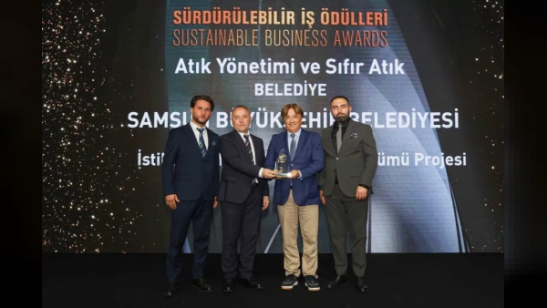 Samsun Büyükşehir Belediyesi'nin Çiftlik Caddesi Sıfır Atık Projesine Ulusal Ödül