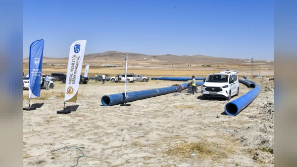 Ankara Büyükşehir Belediyesi Polatlı'da 5,8 kilometrelik sulama hattını yeniledi