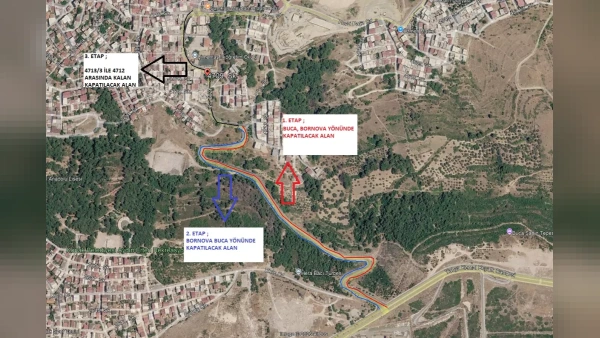 İzmir'de Şahin Tepesi yolu üç etapta trafiğe kapatılacak