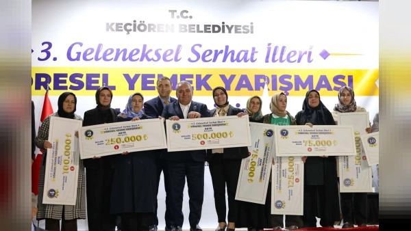 Keçiören'de Serhat İlleri Yemek Yarışması'nın Ödülleri Dağıtıldı
