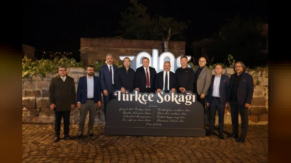 TÜRKSOY heyeti Talas'taki Türkçe Sokağı'nı ziyaret etti