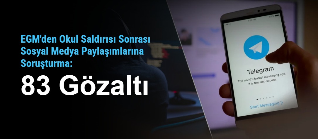 EGM'den Okul Saldırısı Sonrası Sosyal Medya Paylaşımlarına Soruşturma: 83 Gözaltı