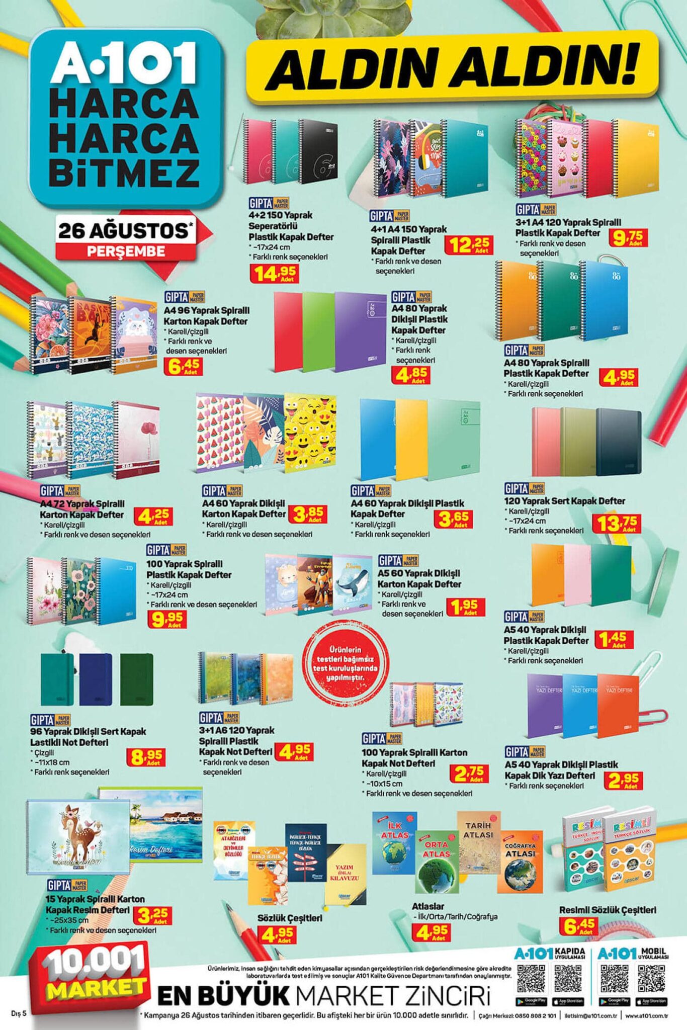 A101 Market 26 Ağustos Dev İndirimi! Tüm Ürünlerde Maliyetine Satışlar
