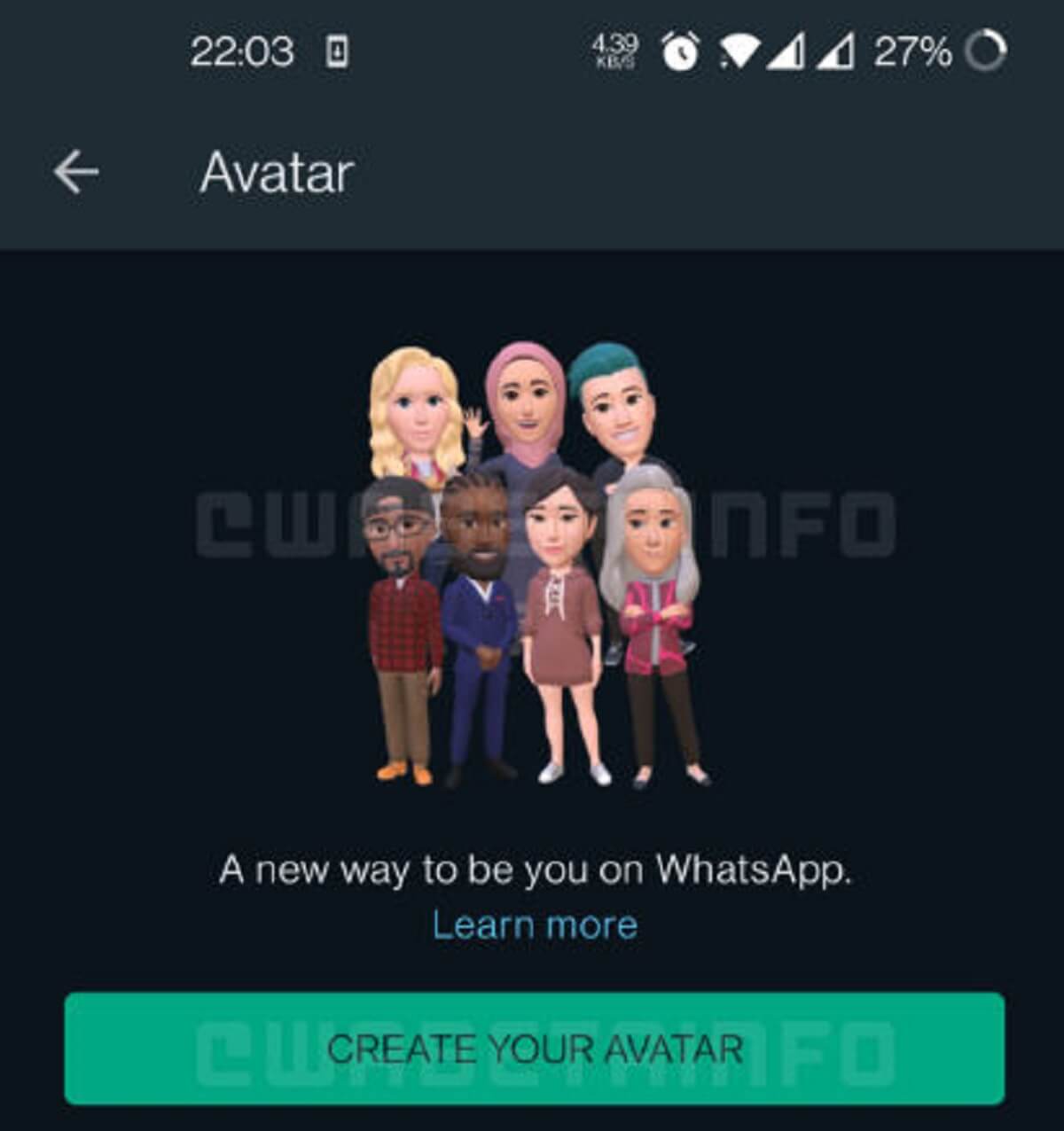Avatarlar Yakin Zamanda Whatsappa Gelebilir Avatarlar Yakın Zamanda Whatsapp'a Gelebilir!