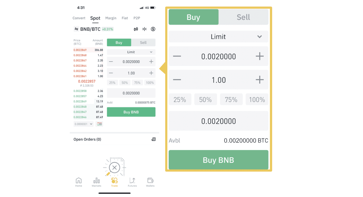 Binance Spot İşlemleri