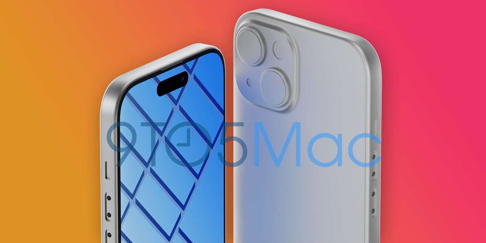 iPhone 15'in CAD çizimlerine dayalı olarak, 9to5Mac'teki renderlar
