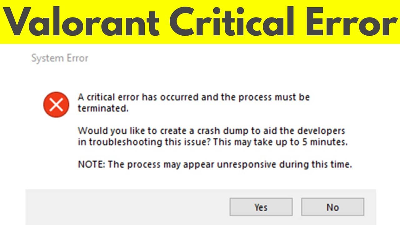 Valorant Critical Error Has Occurred Hatası Çözümü 2023