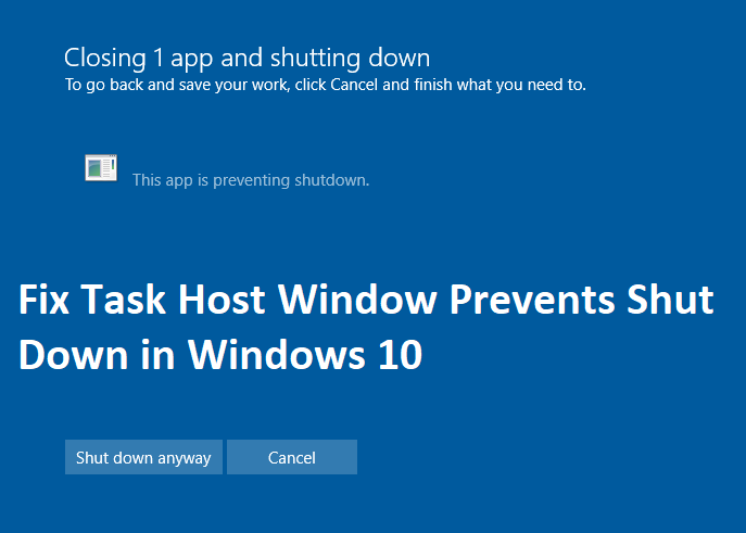 Task Host Windows Hatası