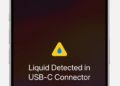 USB-C Bağlayıcısında Sıvı Algılandı Uyarısı
